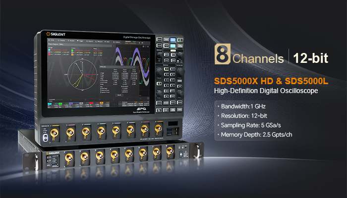 Siglent Launches 8-Channel 1 GHz Bandwidth High-Resolution Oscilloscope